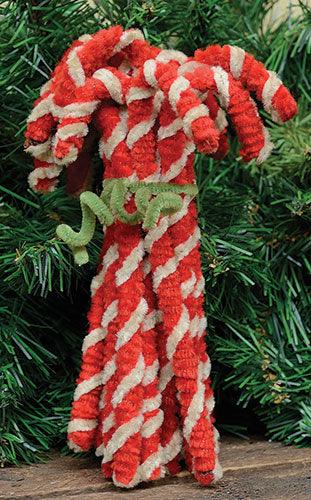 12/Set, Chenille Candy Canes - The Fox Decor